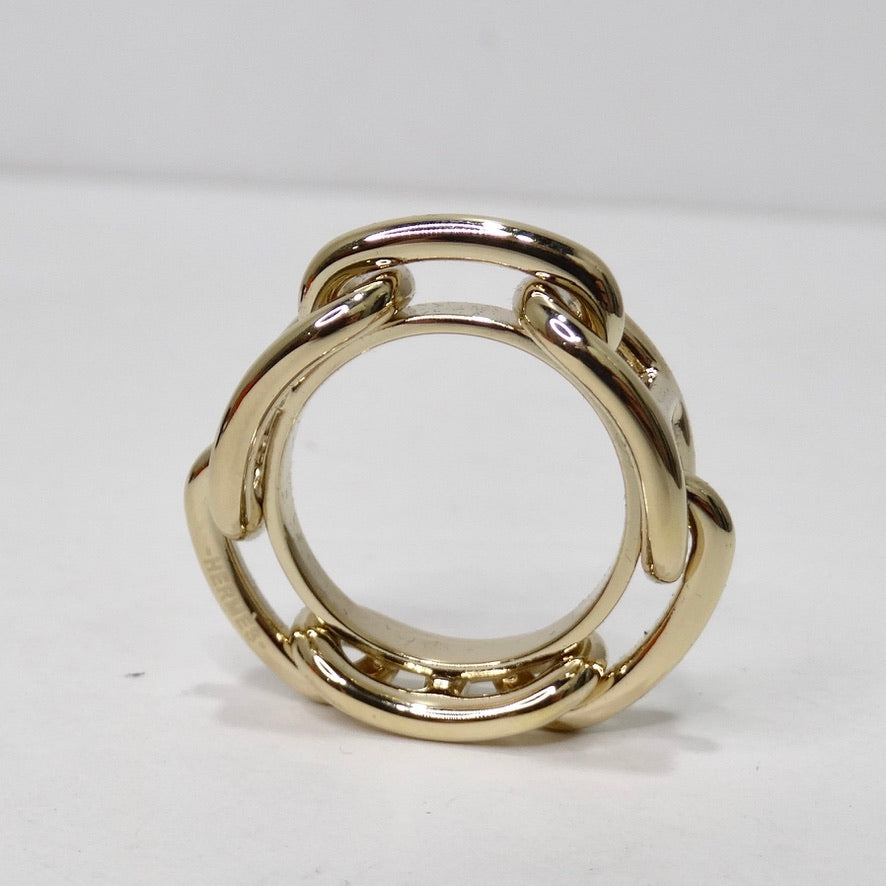 Vintage Hermes Regate Gold Scarf Ring