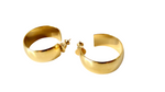 Vintage Monet 18k Gold Plated Small Hoop Earrings