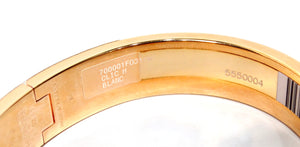 Hermes Clic H 18k Gold Plated & White Enamel Bangle Bracelet