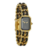 Chanel 1987 Premiere 20mm Rock Quartz & Gold-Plated Chain Wrist Watch