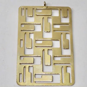 1970s Mid Century Gold Plated Pendent