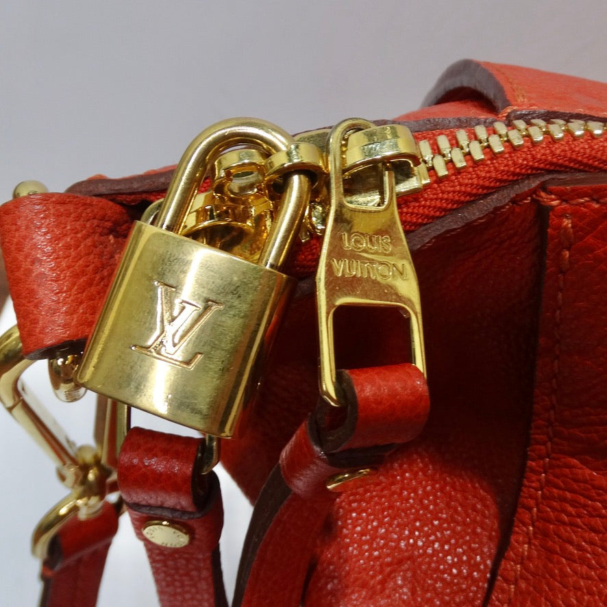 louis vuitton red and brown bag