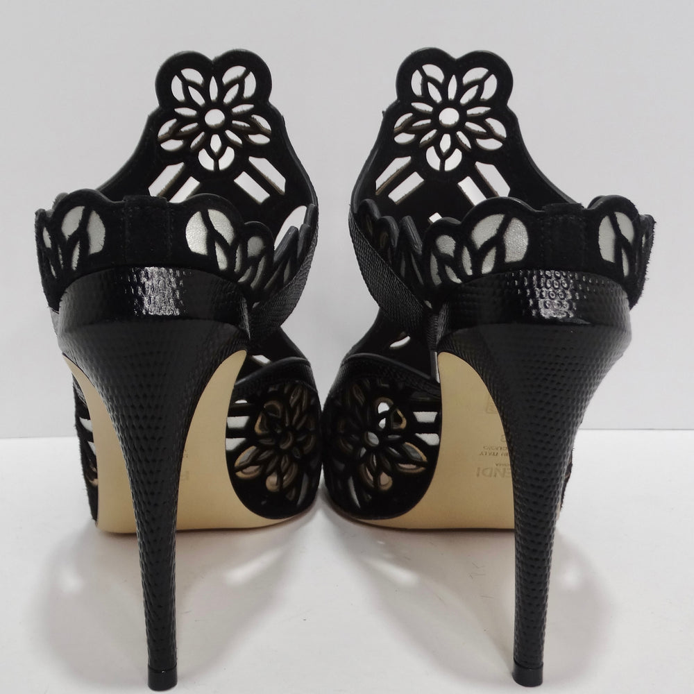 Buy the Kate Spade Leather Cut Out Heels Black 6.5 | GoodwillFinds