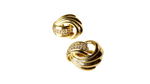 1980s Tiffany Inspired 18k Gold Plated Knot & Crystal Clip-On Earrings