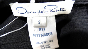 Oscar De La Renta Black Keyhole Sheath Dress