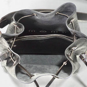 Louis Vuitton LV Women Muria Bucket Bag Black Mahina Perforated