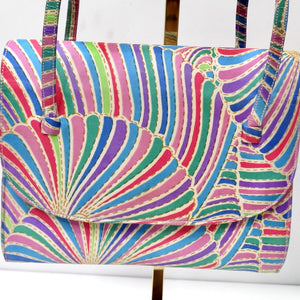 Coblentz Saks Fifth Avenue Multicolor Fold Over Handbag