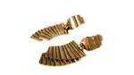 1980s Oscar De La Renta 18k Gold Plated Geometric Statement Clip-On Earrings