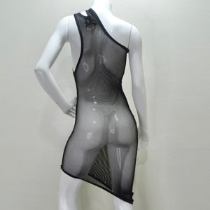 1990s Jean Paul Gaultier Black Mesh Dress
