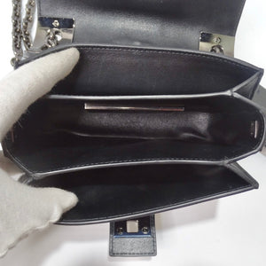 Rare Valentino Garavani B-Rockstud Leather Crossbody Bag Snakeskin Fur
