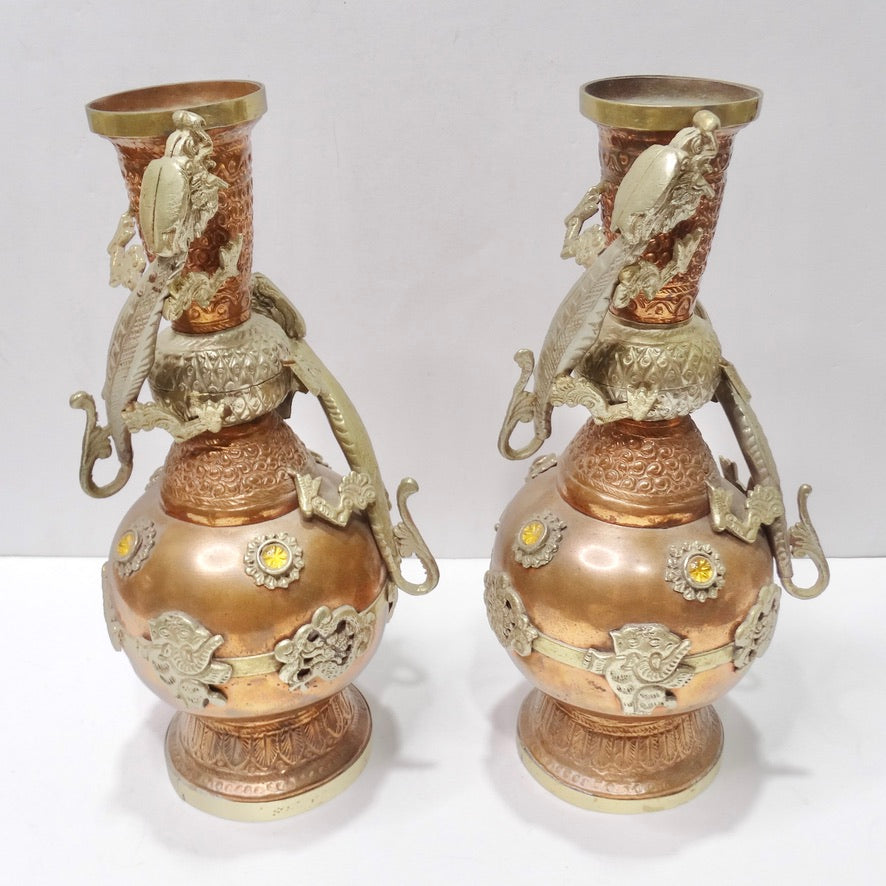 Antique Set of Two Tibetan Vases