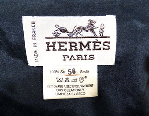 Hermes Black & Gold Des Tuileries Silk Print Vest circa 1990s