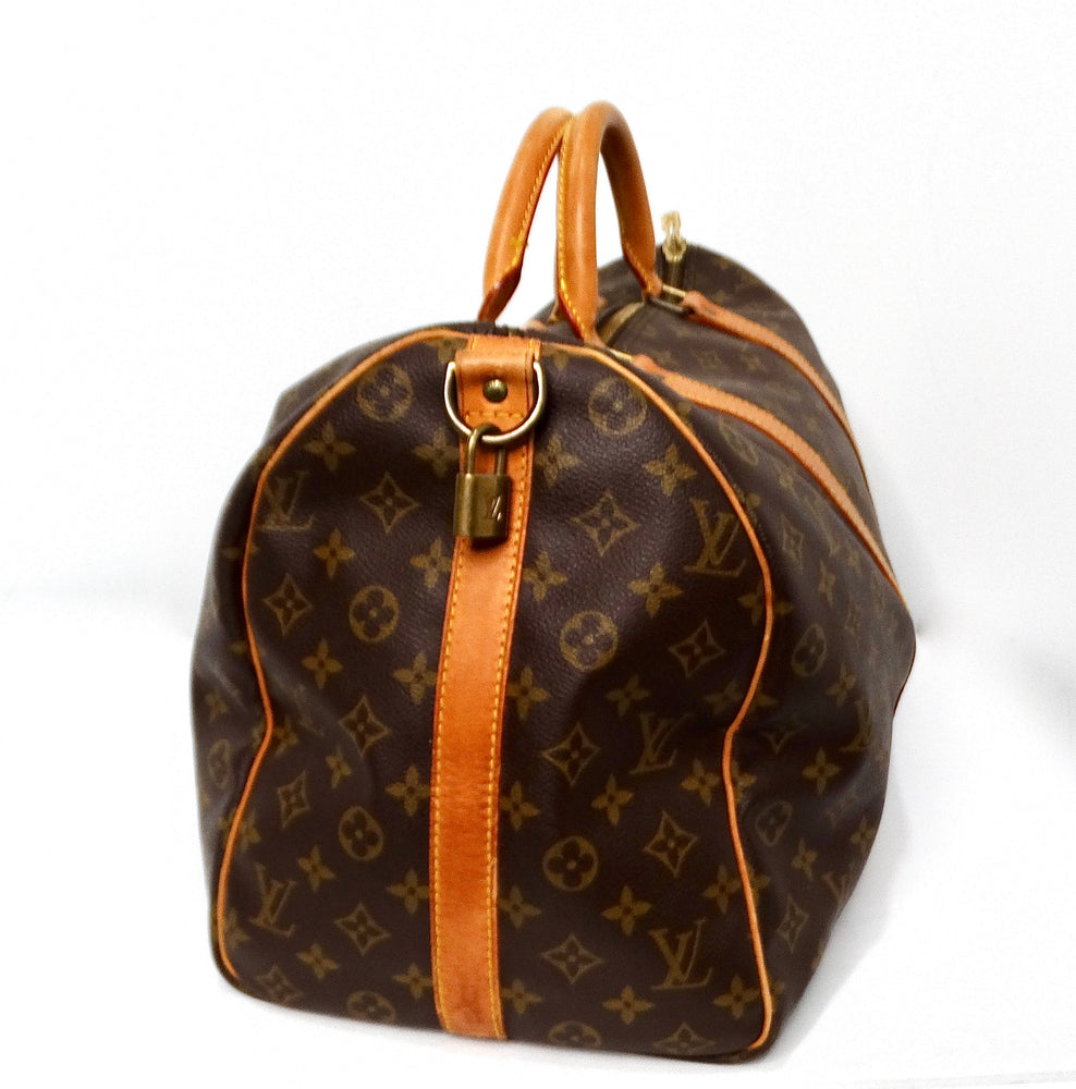 Louis Vuitton Keepall 50 Monogram Coated Canvas Duffel Bag
