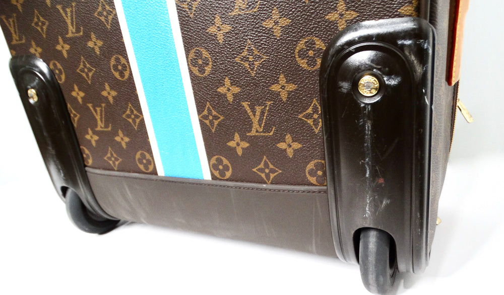 Louis Vuitton Custom "RF" Initials Monogram Pegase 55 Rolling Suitcase