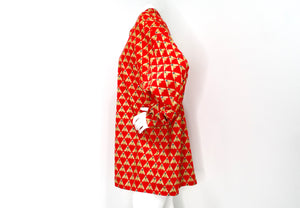 Gianni Versace Bee Print Corduroy Button-Up Long-Sleeve Shirt circa 1990s