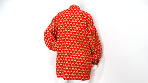 Gianni Versace Bee Print Corduroy Button-Up Long-Sleeve Shirt circa 1990s