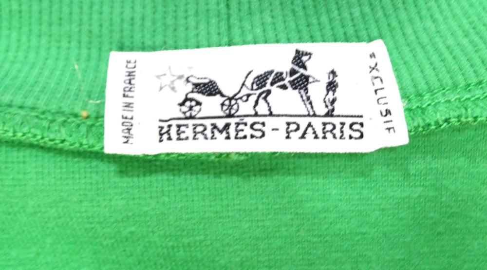 Hermes Green "HERMES" Crew Neck Sweatshirt