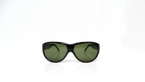 Versace 439 Aviator Black & Green Sunglasses With Gold Greca Detailing