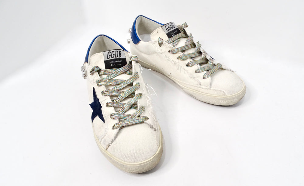 Golden Goose Swarovski Crystal Embellished Super-Star Sneakers