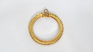 Chanel Magnifying Glass Gold Plated Pendant