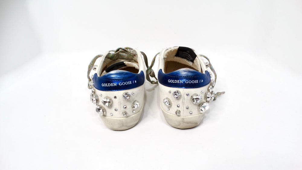 Golden Goose Swarovski Crystal Embellished Super-Star Sneakers