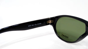 Versace 439 Aviator Black & Green Sunglasses With Gold Greca Detailing