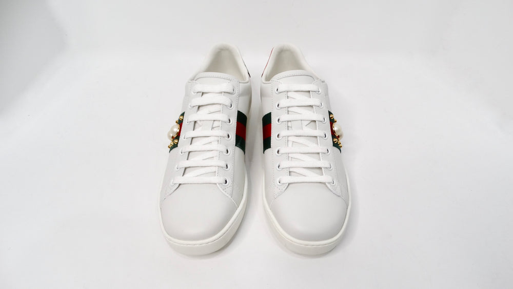 White fashion gucci snake shoes