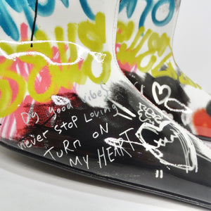 Dolce & Gabbana Graffiti Print Ankle Boots