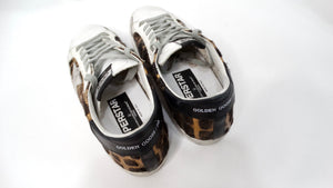 Golden Goose Metallic Leather Animal Print Sneakers