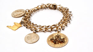 1970s 12k Gold Charm Bracelet - 1 Of 20