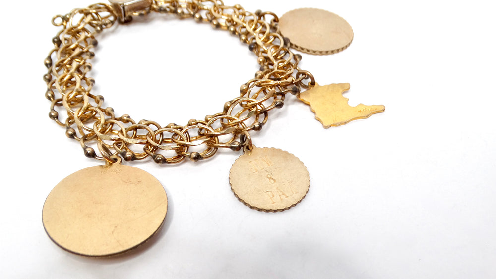 1970s 12k Gold Charm Bracelet - 1 Of 20