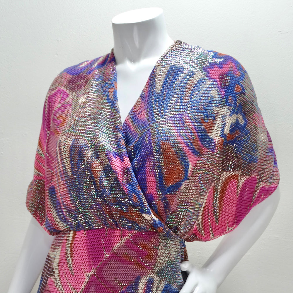 Frances La Vie Mosaic Knit Multicolor Dress