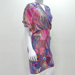 Frances La Vie Mosaic Knit Multicolor Dress