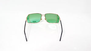 Versace X47 Green & Blue Ombre Sunglasses With Etched Medusa Motif