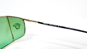 Versace X47 Green & Blue Ombre Sunglasses With Etched Medusa Motif