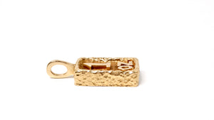 "1 OZ" Rectangular 14k Gold Bar Wax Pattern Pendant