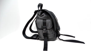 Chanel Circa 2007 Sports Line Black & Silver Canvas Backpack