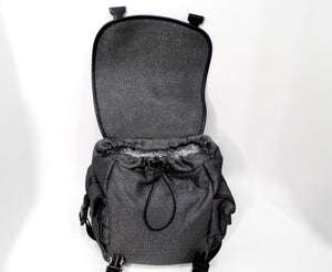 Chanel Circa 2007 Sports Line Black & Silver Canvas Backpack