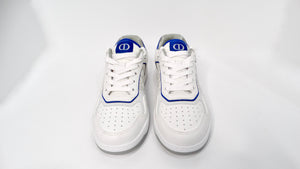 Christian Dior B27 Low White & Blue Oblique Galaxy Calfskin Leather Sneakers