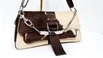 Christian Dior Y2K Brown & Cream Pony Hair Shoulder Bag