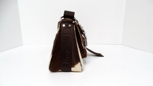 Christian Dior Y2K Brown & Cream Pony Hair Shoulder Bag