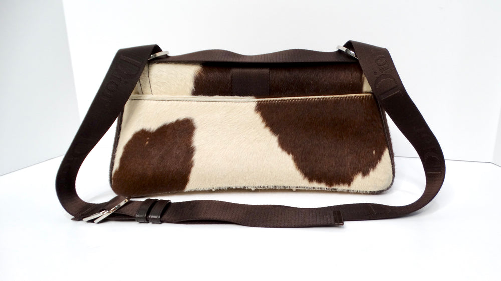 Christian Dior Y2K Brown & Cream Pony Hair Shoulder Bag