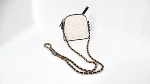 Chanel 2023 Coco Masters White Mini Tennis Cloth Crossbody Bag