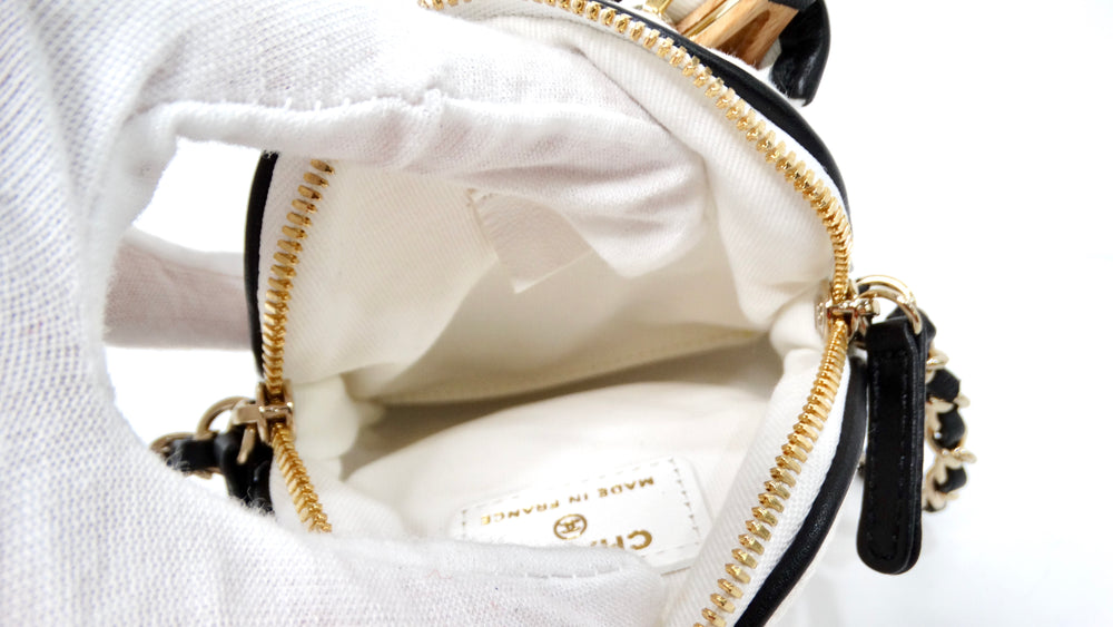 Chanel 2023 Coco Masters White Mini Tennis Cloth Crossbody Bag