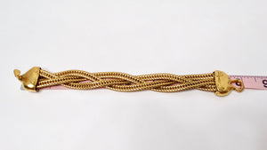 Vintage Gold-Tone Multi Chain Woven Bracelet