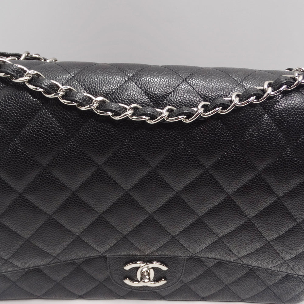 Chanel Caviar Quilted Jumbo Double Flap Black – Vintage by Misty