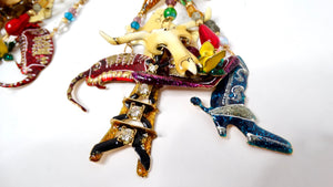 1988 Lunch At The Ritz Texas Charm Dangle Earrings