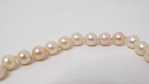 Freshwater Pearl Beaded & 14k White Gold Necklace With Floral Pearl Charm Clasp