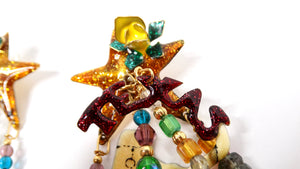 1988 Lunch At The Ritz Texas Charm Dangle Earrings