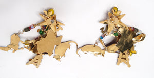 1988 Lunch At The Ritz Texas Charm Dangle Earrings